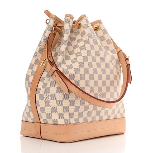 Louis Vuitton Handbags - Louis Vuitton Damier Azur Noe Drawstring Hobo Bucket  Bag Large